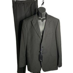 NEW Paul Smith The Westbourne Wool 2pc Suit 46 Black Pinstripe Single Breasted